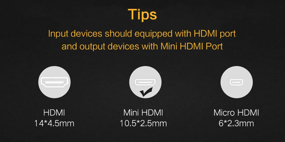 Мини-hdmi-hdmi кабель 1080p 3D Высокоскоростной адаптер позолоченный штекер для камеры монитор проектор ноутбук ТВ 1 м, 1,5 м, 2 м, 3M, 5 м