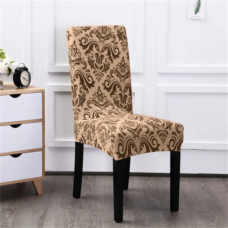 

Modern Chair Cover Printing Chair Covers Spandex Elastic Dining Seat Cover Office Chair Anti-dirty Removable Housse De Chaise