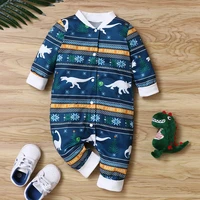 baby boy clothes cotton cartoon animal dinosaur print long sleeve single breasted baby rompers spring fall baby boy romper 0 18m