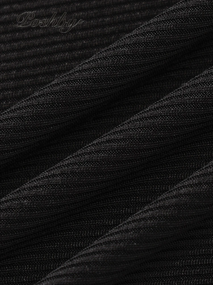 

Poshby Sleeveless Women Black Dress Backless Sexy Club Bandage Dresses 2021 Spring Hot Fashion Party Outwear Skinny Fitness