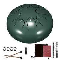 tongue drum 6 inch 8 tune steel hand pan drum tank drums with drumsticks carrying bag percussion instruments hand pan gift