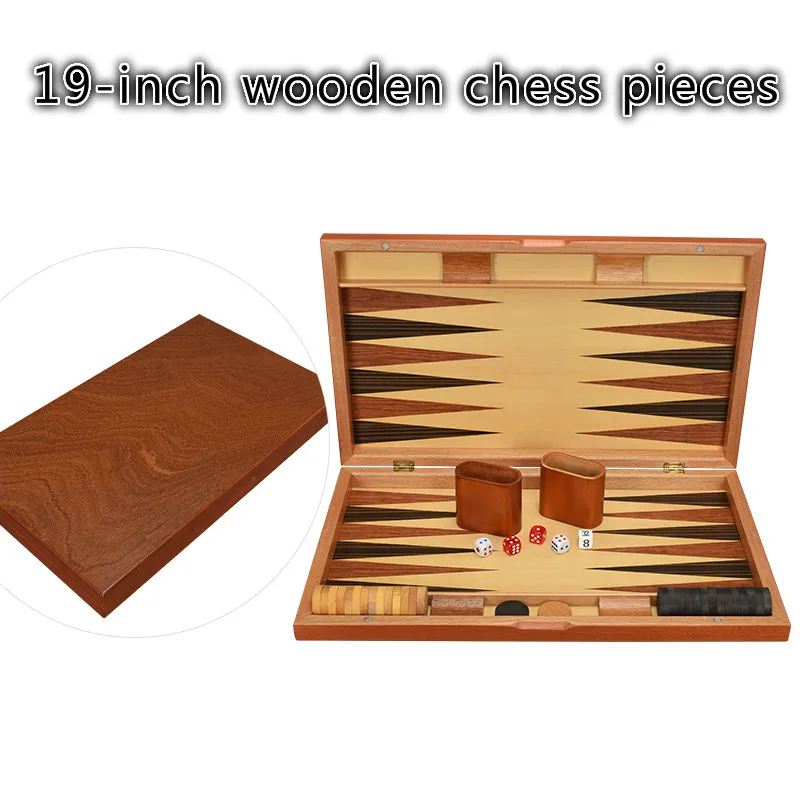 Высококачественный деревянный баккарат шахматы и набор нард 17-19 дюймов нарды