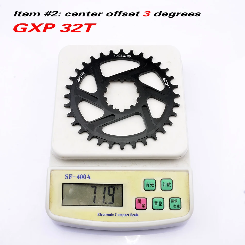 NEW 3 degrees 32T Бесплатно deliv RACEWORK Fahrrad кеттенблат 32 34 36 38t Engen Breite Fahrrad кеттенблат мех GXP XX1 XO CNC AL7075 KurbelFahrrad - Цвет: NEW 3 degrees 32T