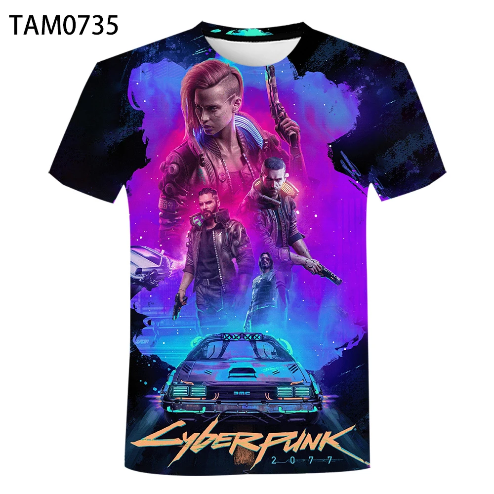 Популярная летняя Универсальная футболка Cyber Pink 2021 с 3D принтом для пар удобный