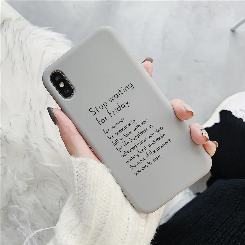 Kuutti коричневый серый цитаты силиконовый телефон чехол для iPhone 6 6s 7 8 Plus X XR XS Max