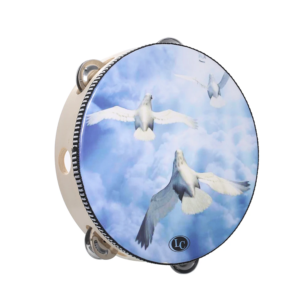 8 &quotручной Тамбурин барабан колокольчик с металлическими перкуссионные