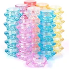 Пластиковый дорожный контейнер для теней для век и ногтей, 50 шт., 5 цветов