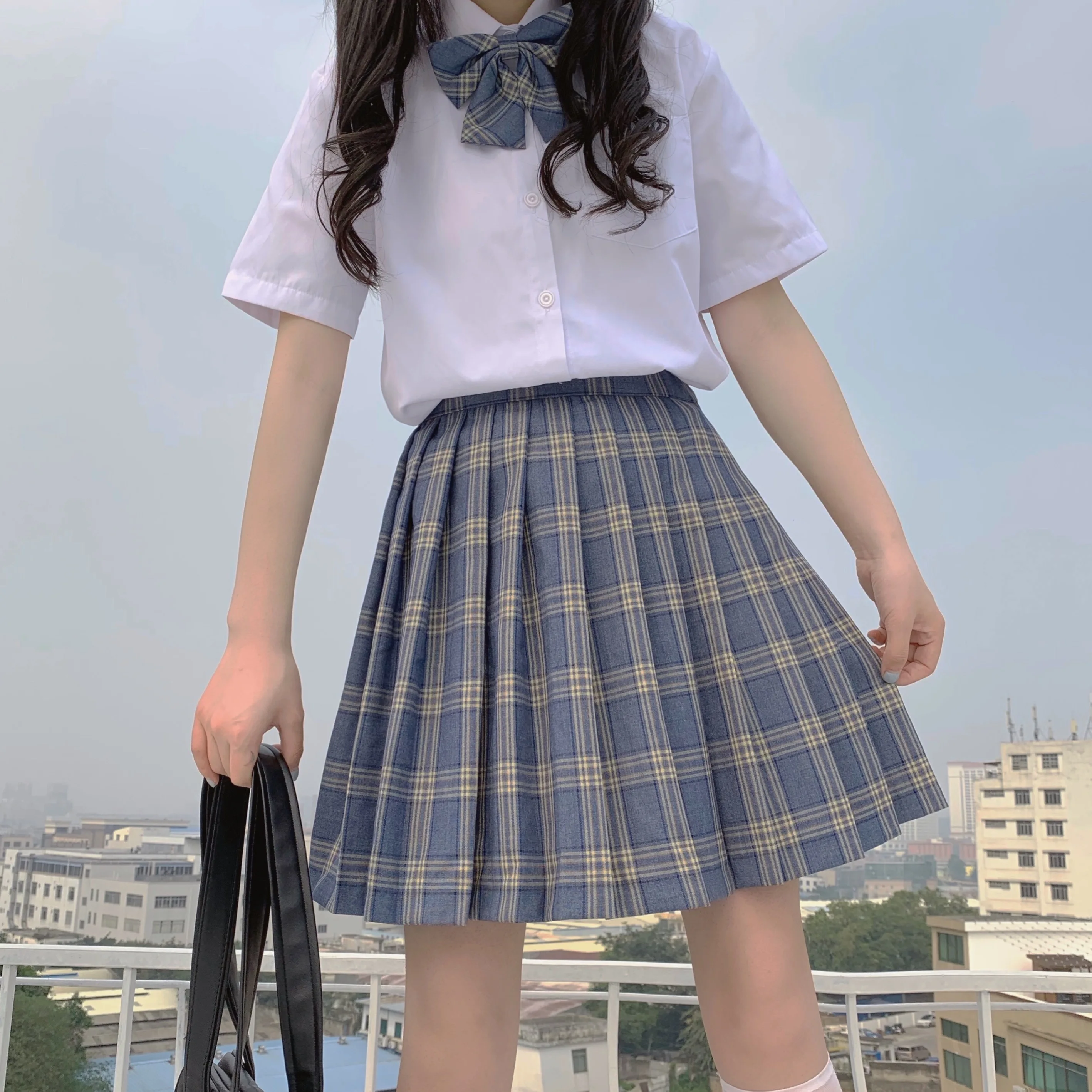 Женский костюм новинка лета 2020 корейская версия униформы JK рубашка с галстуком +