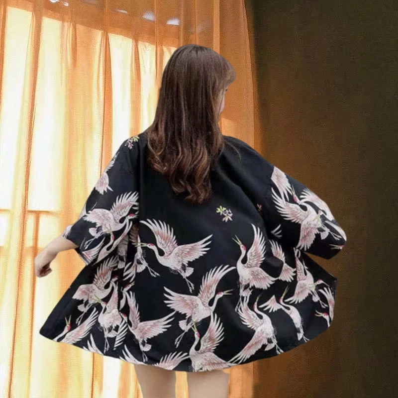 Кимоно унисекс в японском стиле юката верхняя одежда аниме косплей костюм