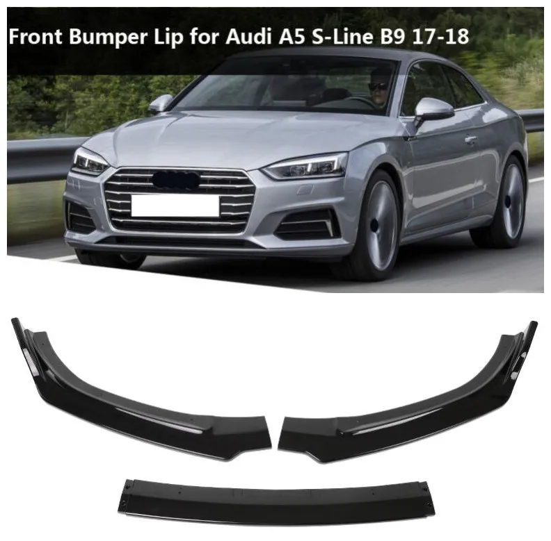 Разветвители для переднего бампера из АБС-углеродного волокна фартуки щитки