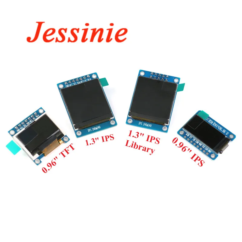 Модуль IPS-дисплея 0 96 1 3 дюйма TFT цветной ЖК-экран HD ST7735 ST7789 привод для Arduino 240*240 80*160