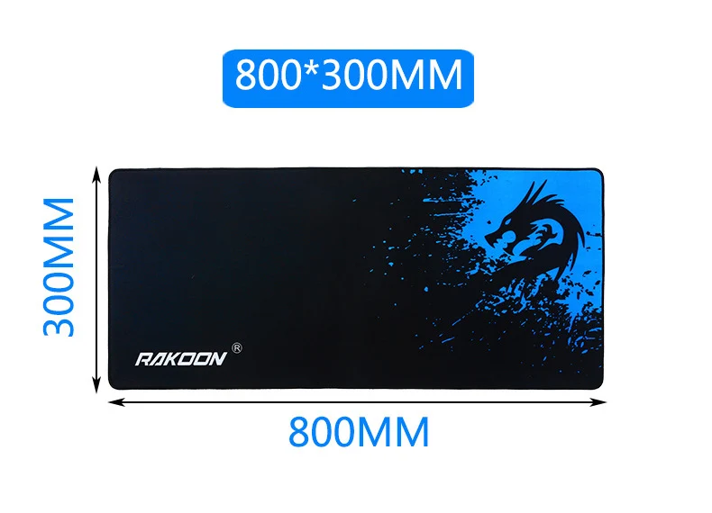 Rakoon Расширенный игровой коврик для мыши Прошитые края компьютерная клавиатура Коврик для мыши нескользящий водостойкий резиновый коврик для мыши