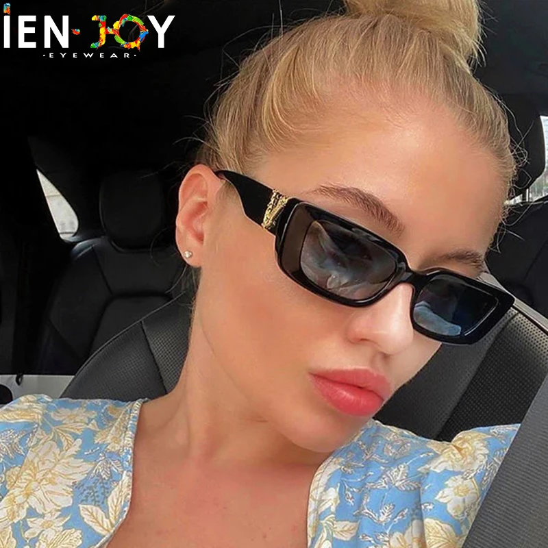 

IENJOY 2021 Vintage Small Cat eye Sunglasses For Women Retro Brand Designer Women Sun Glasses Square Eyewear Oculos De Sol