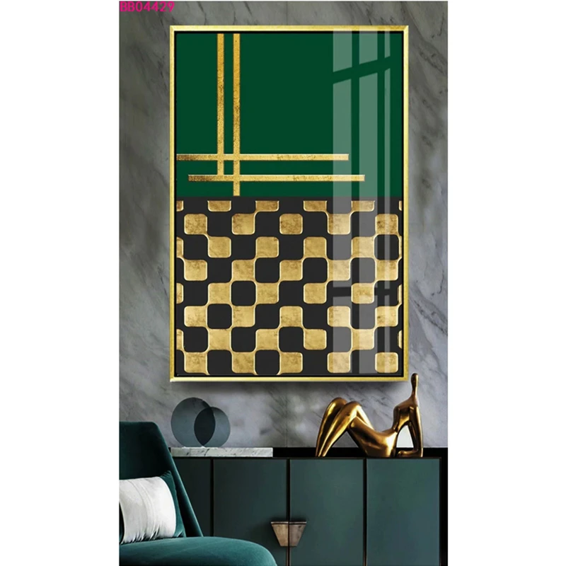 

Abstract Modern Gold And Green Combination Nordic Wall Art Posters Canvas Painting Decoration Picture For Living Room Home Decor