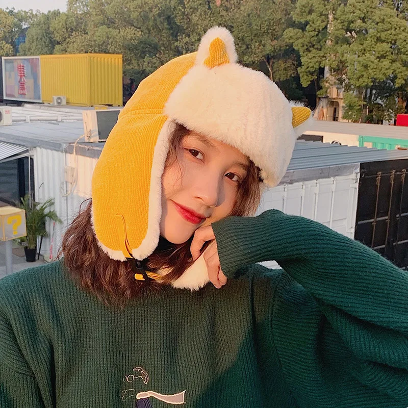 Шапка-ушанка женская зимняя теплая тёплая шапка-ветровка K79 | Аксессуары для