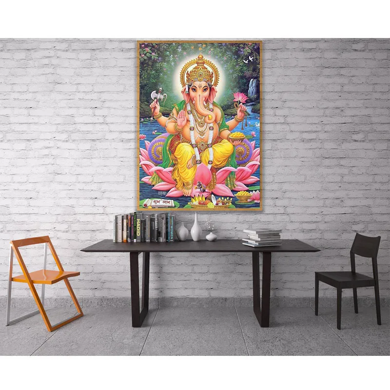 

Алмазная 5D картина с изображением слона и головы Бога, полноразмерные квадратные/круглые камни, мозаика из страз, вышивка крестиком