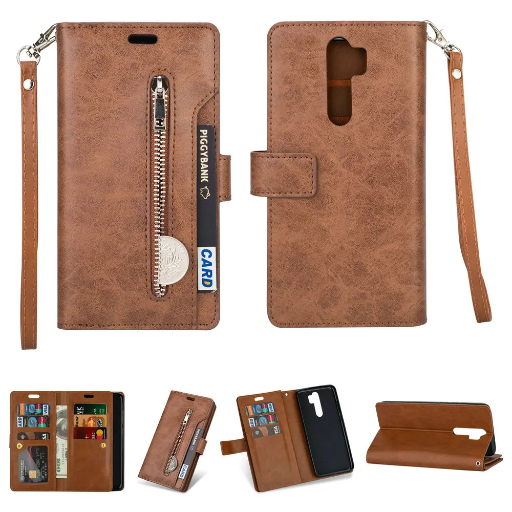 

Redmi Note 9s Note 9 Pro Max Flip Case Leather Solid Zipper for Xiaomi Redmi Note 8 Pro Case Redmi Note7 Pro 8A 7A Wallet Cover