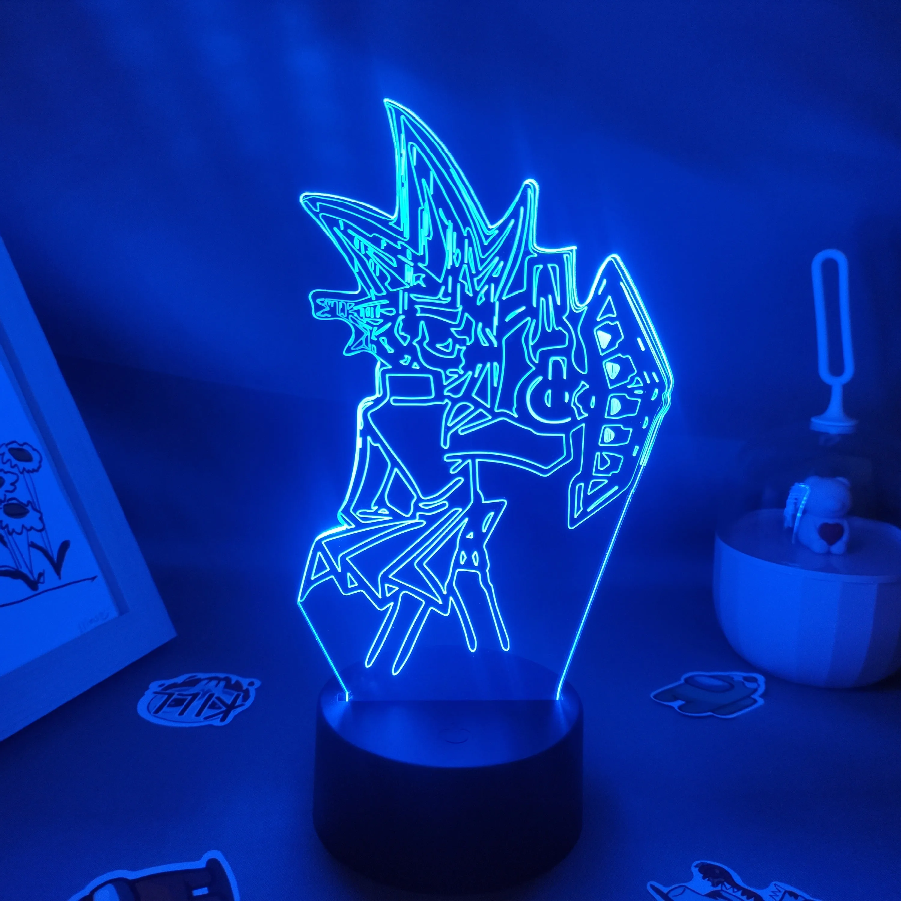 

Manga Yu Gi Oh Anime Figure Yugi Muto 3D LED RGB Neon Night Lights Birthday Gift Lava Lamp Bedroom Table Decoration Duel Monster