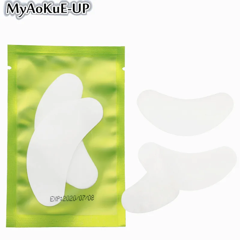 green pearl CU 100 пар патчей для наращивания ресниц, бумажные патчи для глаз, цветные накладки для глаз, наклейки, инструменты для макияжа, подушечки для ресниц - Цвет: green pearl CU