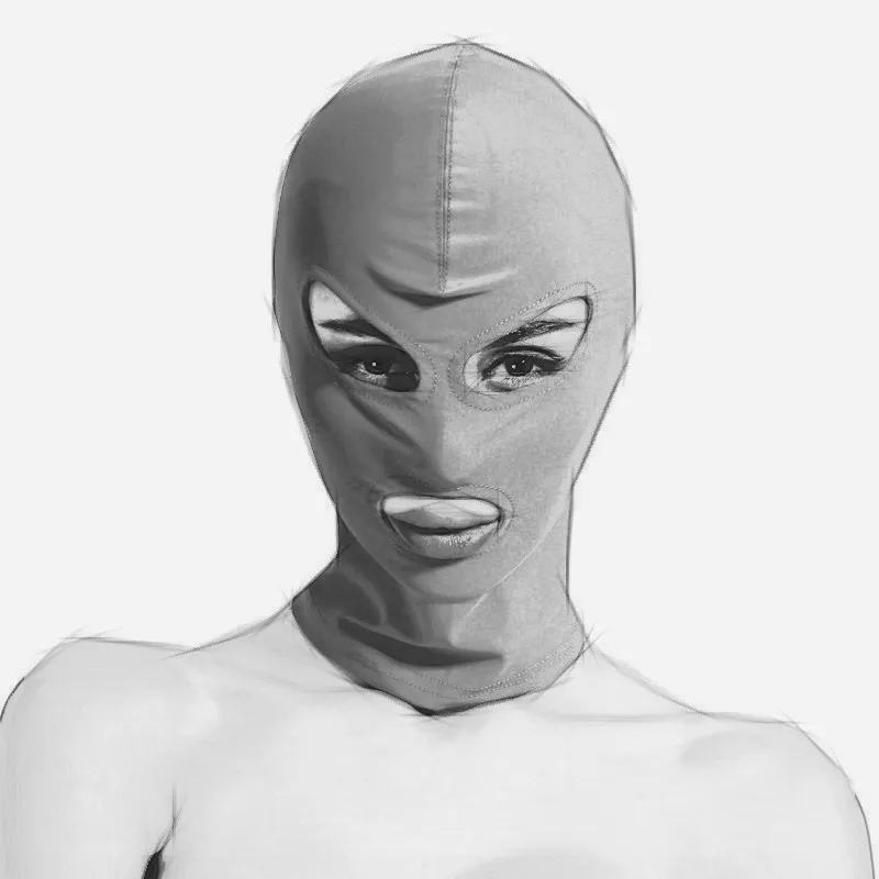 Экзотическая одежда красного цвета эластичная маска с капюшоном для повязки на