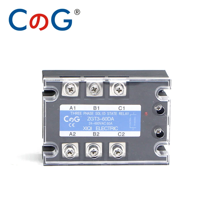 CG 3 фазы 60A 80A 100A DA трехфазный SSR 3-32 В DC контроль 24-480 В AC твердотельное реле SSR DC В AC реле