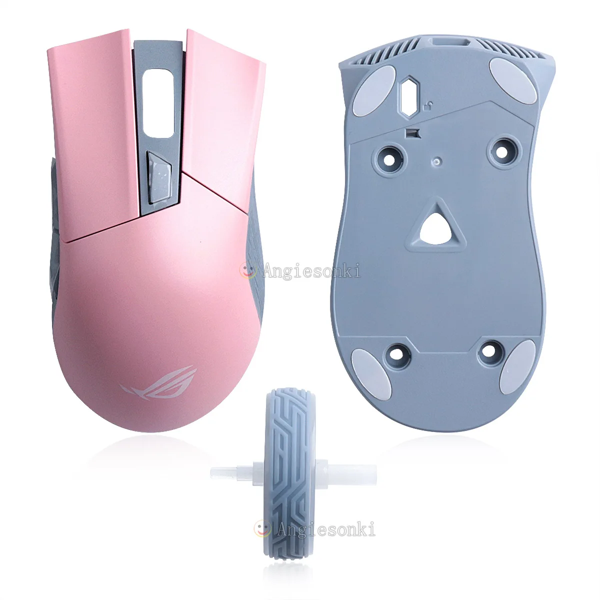 Carcasa superior/cubierta/carcasa exterior/rueda para ASUS ROG Gladius II Origin Pink Mouse