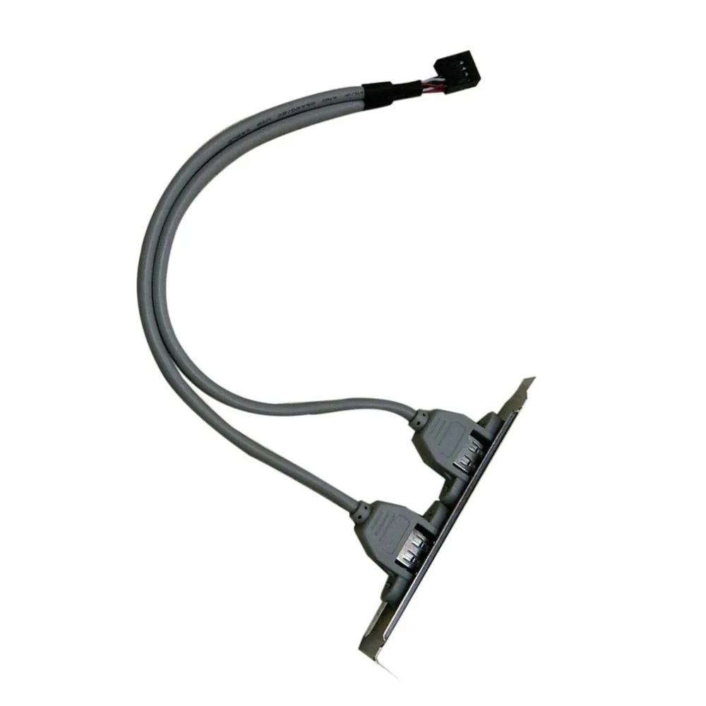 9Pin к USB Женский Baffle Bit Line Dual 2 0 женские порты винтовой замок кабель для монтажа на