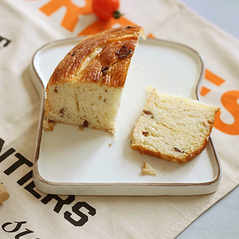 Керамический Западный поднос для хлеба домашний в форме тоста декоративное