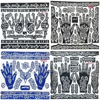 2022 tattoo template handsfeet henna tattoo stencils for airbrushing professional mehndi new body painting kit supplies