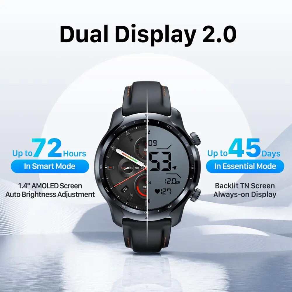 ticwatch pro 3 lte wear os smartwatch vodafone deuk mens sports watch snapdragon wear 4100 8gb rom 3 to 45 days battery life free global shipping