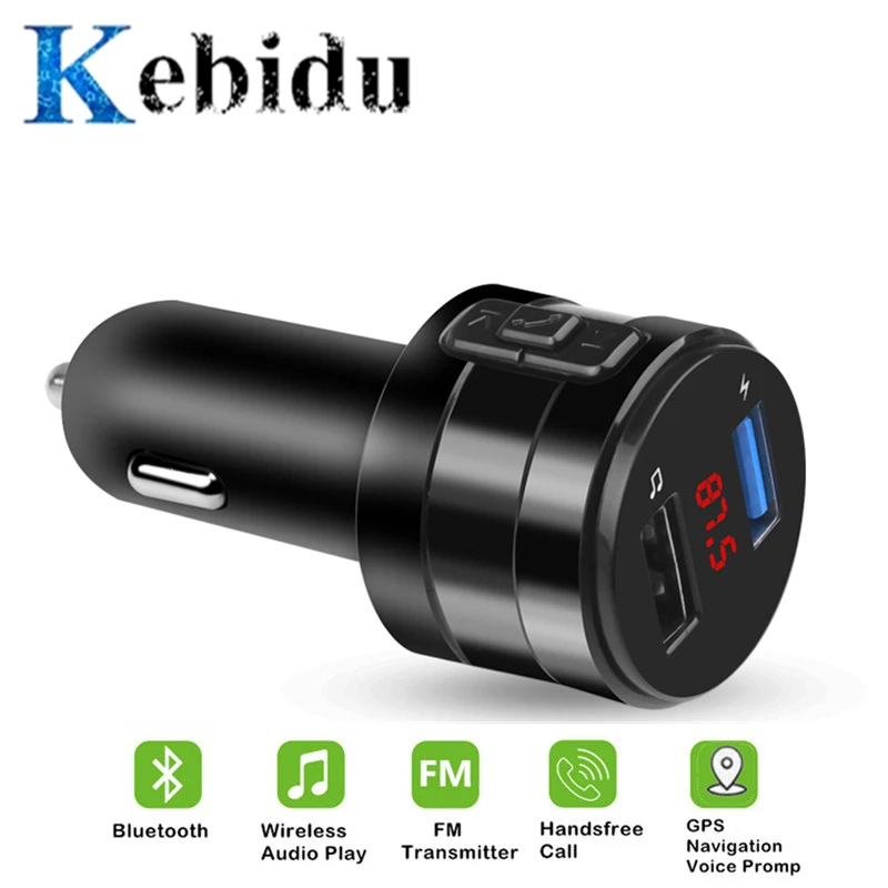 Автомобильное зарядное устройство с двумя usb портами 3 1 А Bluetooth fm передатчик