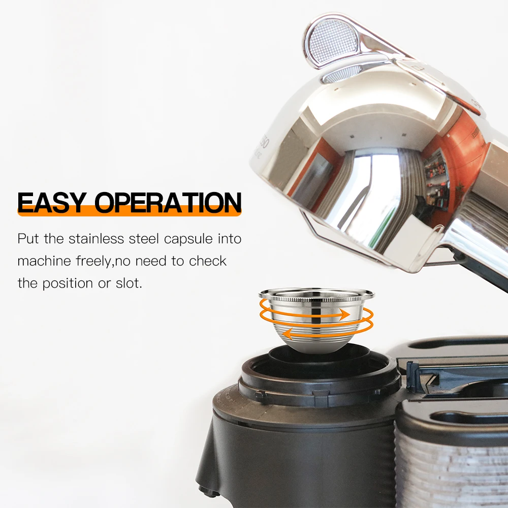 Кофейные фильтры из нержавеющей стали для Nespresso Vertuoline Plus & Delonghi ENV150 многоразовые