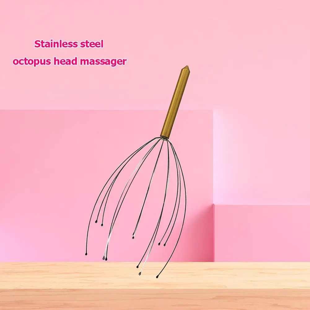

Octopus Head Massager Scalp Relaxation Relief Body Massager Remove Muscle Tension Tiredness Metal Head Massager Instrument