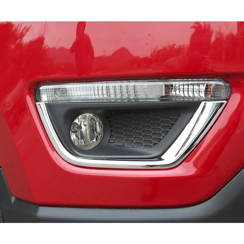 ABS хром для Jeep Compass 2017 2018 внешняя Передняя головка FogLight КРЫШКА век бровей накладка