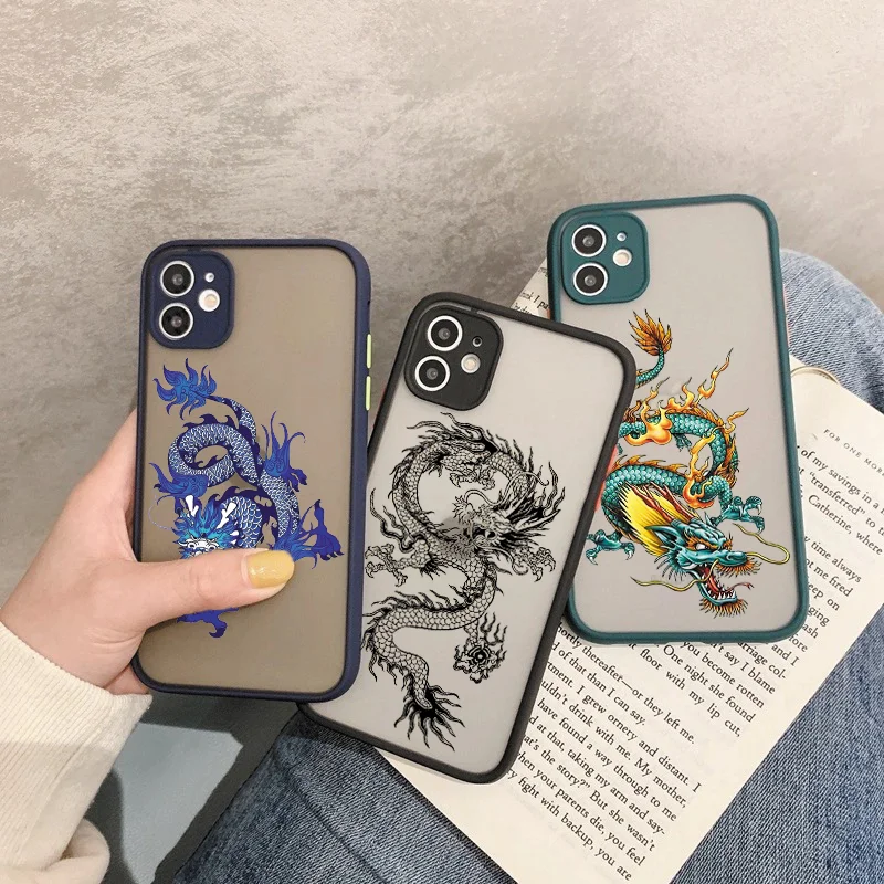 

Fashion Dragon Animal Totem Phone Case For Samsung Galaxy S10 S20 Plus S21 Ultra A32 A12 A52 A72 A21S A50 A70 A51 A71 Soft Cover