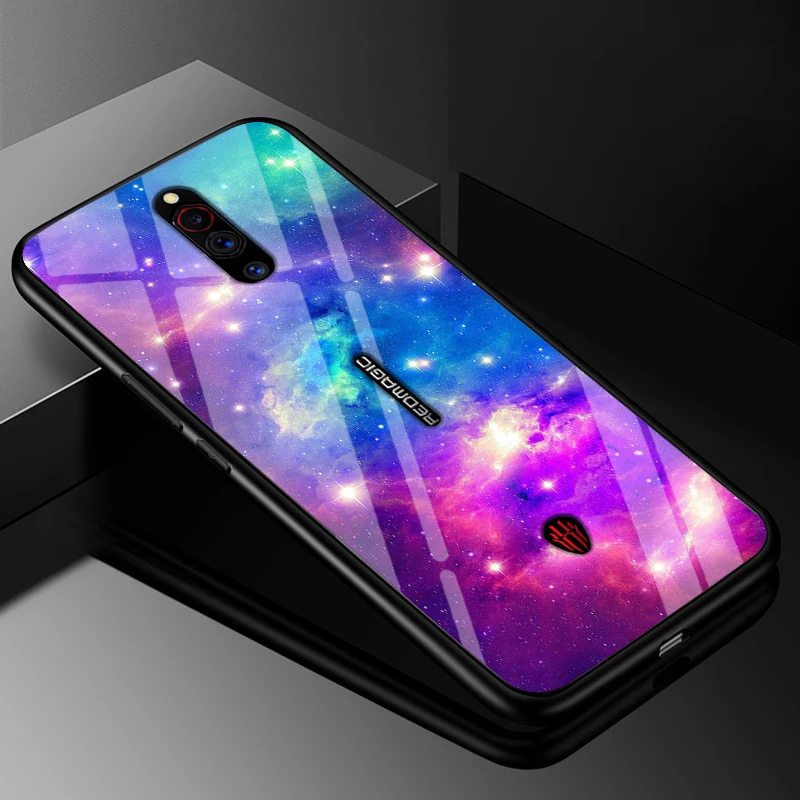 Чехол из закаленного стекла для ZTE nubia Red Magic 5G чехол 6 65 дюйма Модный жесткая задняя
