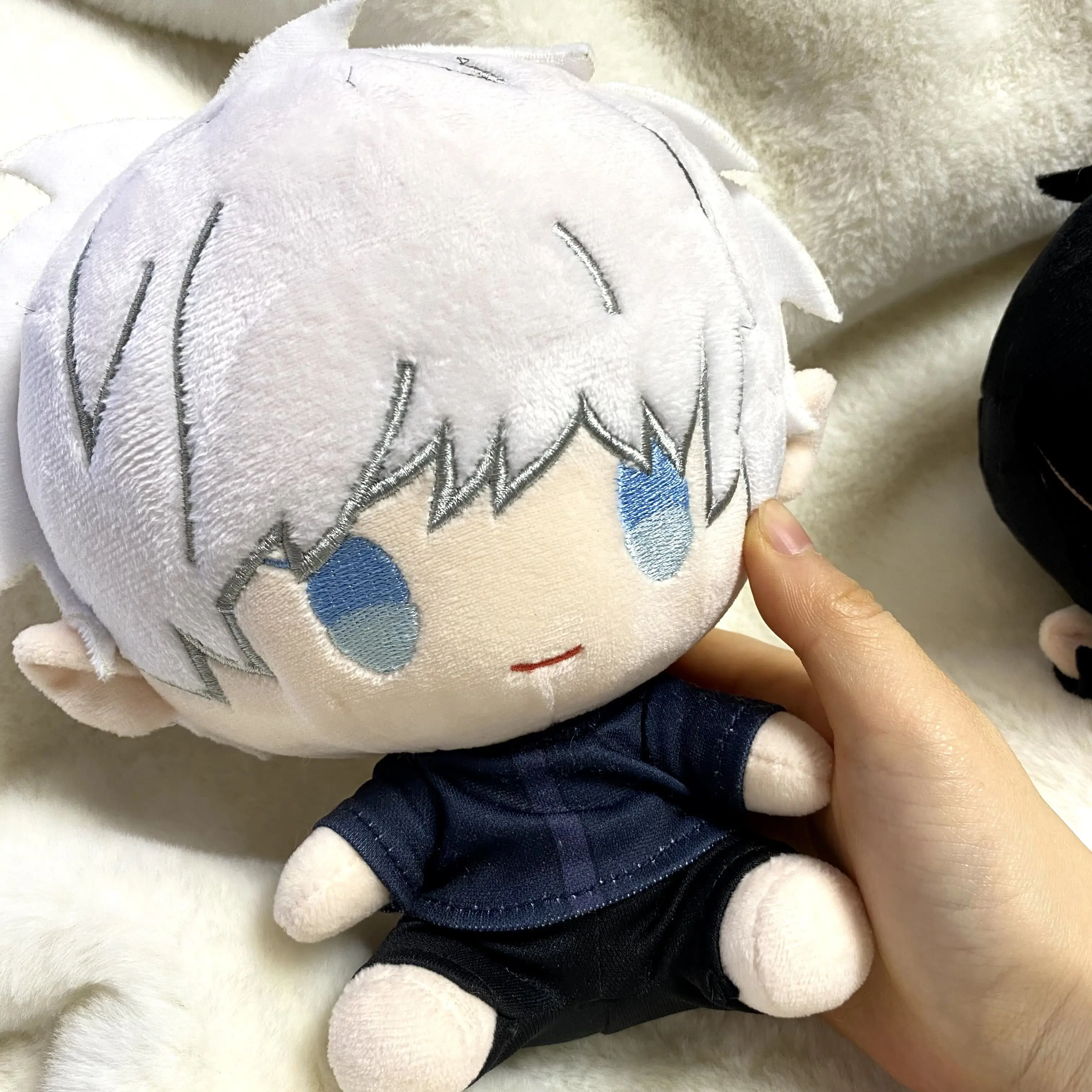 

New Anime Jujutsu Kaisen Cute Plush Stuffed Doll Geto Suguru Gojo Satoru Toy Change Suit Dress Up Clothing 20cm Xmas Gift
