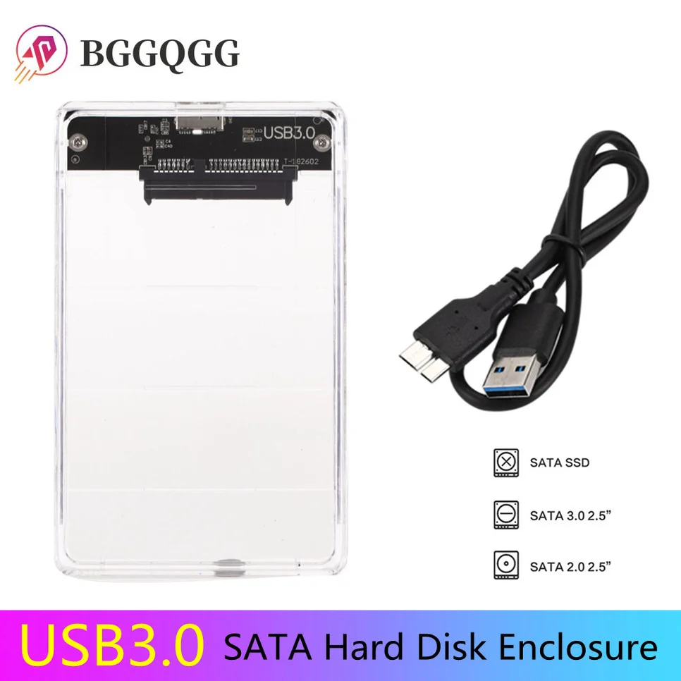 BGGQGG USB 3 0 HDD чехол Корпус 2 5 дюймов серийный Порты и разъёмы SATA SSD жесткий диск s
