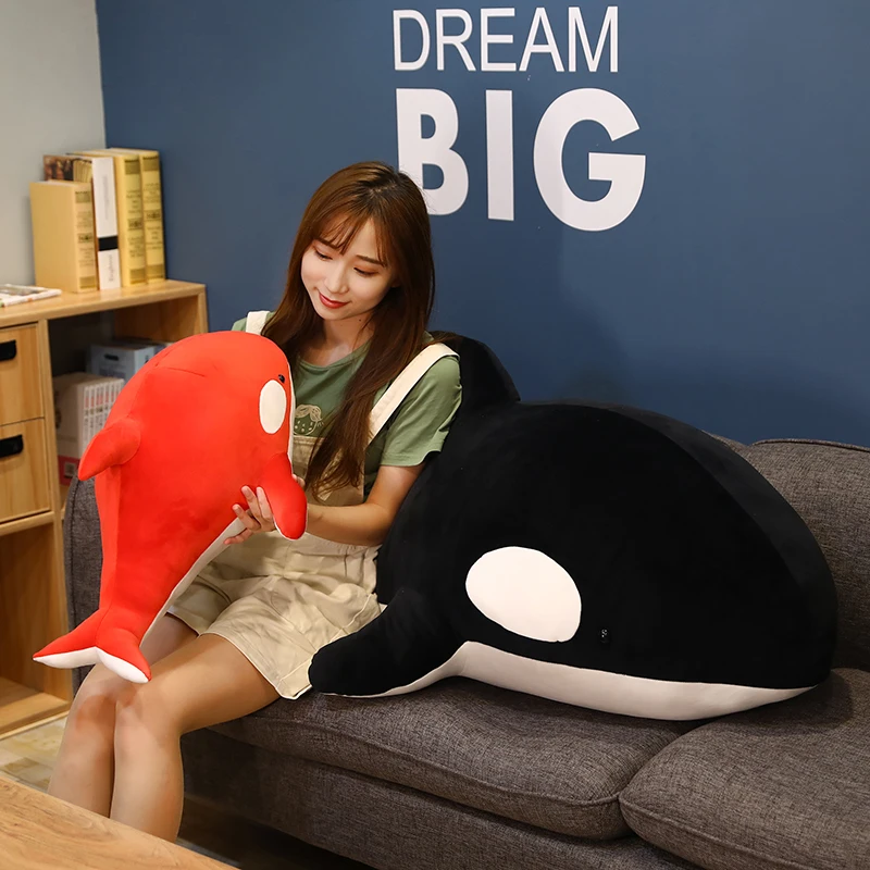 1pc 100CM Killer Whale Plush Toys Stuffed Orcinus Orca Fish Doll Shark Cartoon Soft Sleep Pillow Kids Girls Baby Birthday Gift - купить по