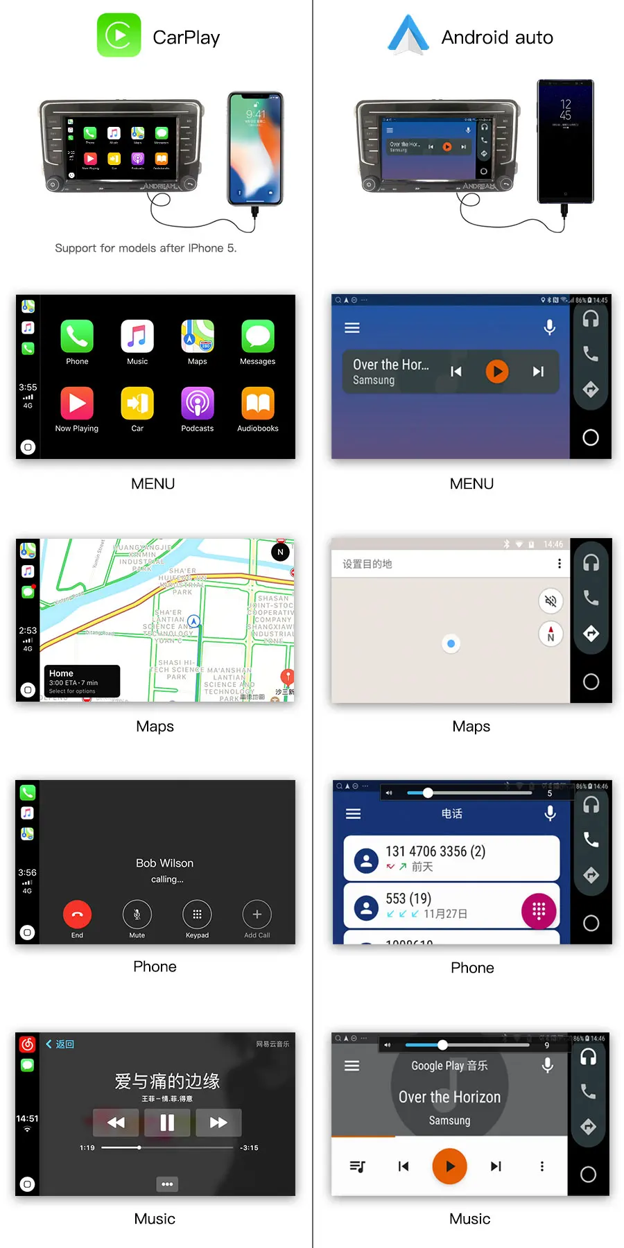 " Встроенный Автомобильный мультимедийный навигационный плеер CarPlay для VW SAGITAR/MAGOTAN/PASSAT/POLO/GOLF/BORA