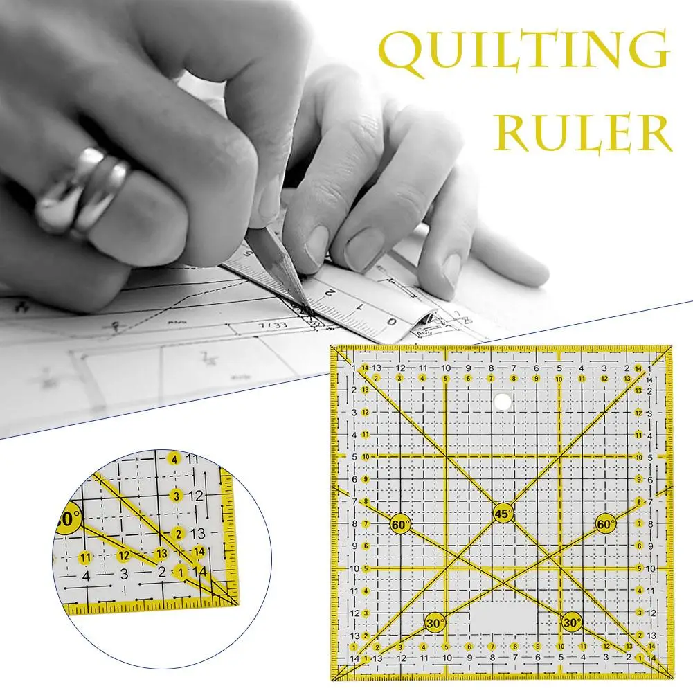 DIY Sewing Patchwork Tools Square Quilting Ruler Tailor Cutting Gadget For Home & Living 15*15CM | Дом и сад