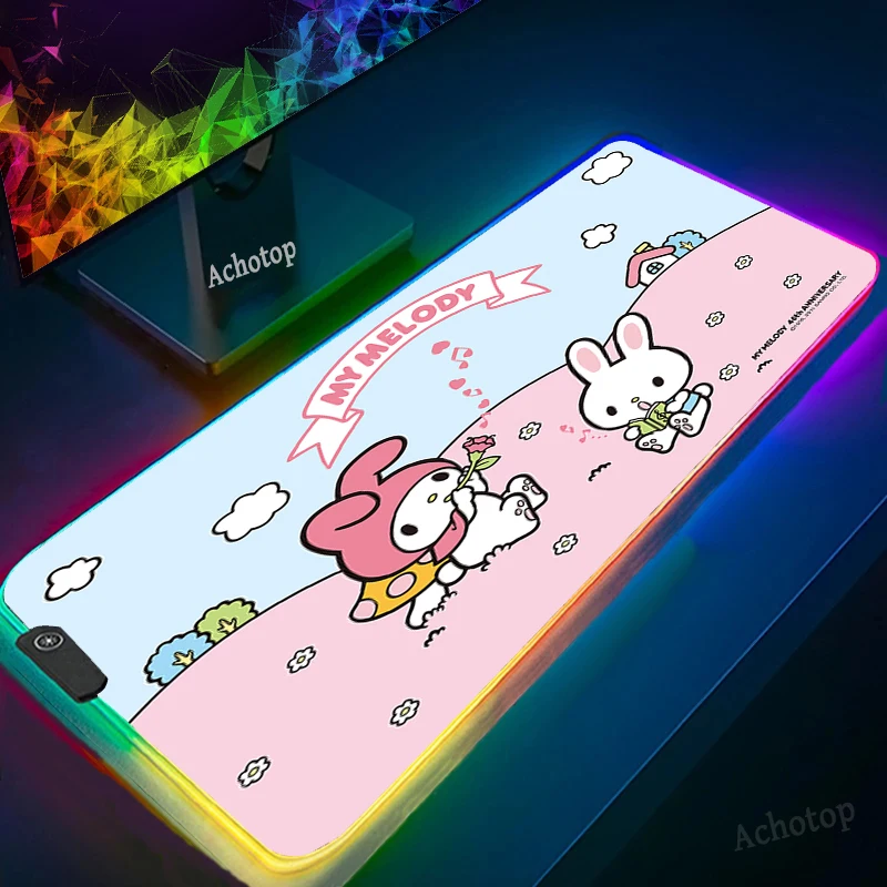 

DIY Rilakkuma Mouse Pad Kawaii Mouse Pad Cute Rubber Mouse Pad Gaming XXL Led Mat Rgb Mouse Mat Pink Desk Pad Mat for Computer