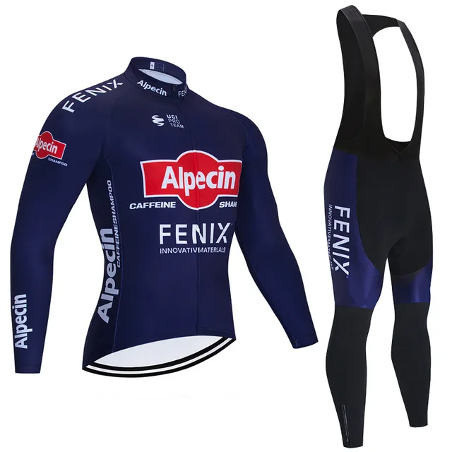 

Winter alpecin TEAM pro Cycling JERSEY sportswear Bike Pants set mens Ropa Ciclismo Thermal Fleece bicycling Maillot Culotte