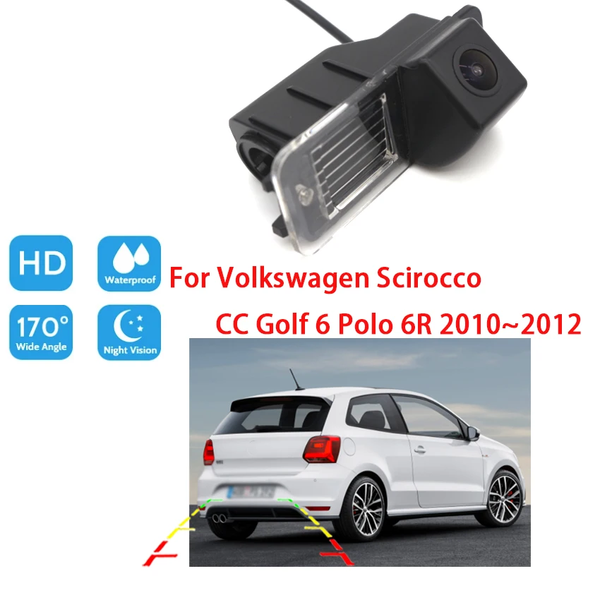 HD Night Vision For Volkswagen Scirocco CC Golf 6 Polo 6R 2010 2011 2012 Vehicle Rear View Reverse Camera high quality RCA