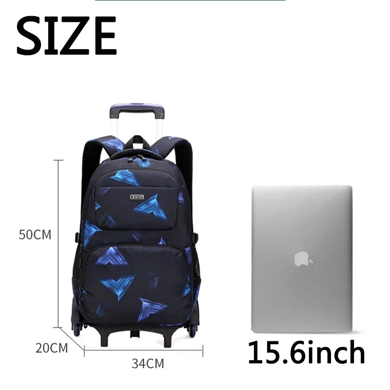 Travel Luggage Bags for kid Boy's Trolley School Backpack Wheeled bag for School Trolley bag On wheels School Rolling backpacks