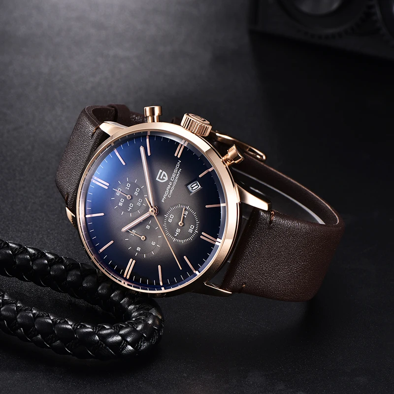 PAGANI DESIGN Men's Watches Luxury Fashion Gold Wristwatch Men Waterproof Sprot Chronograph Men Multifunction Clock Reloj hombre enlarge