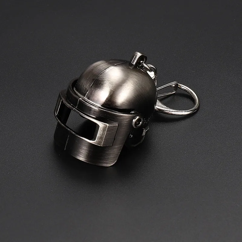 Helmet Игра PUBG брелок Playerunknown Battlefield уровень 3 шлем рюкзак кастрюля сплав косплей реквизит аксессуары - Цвет: Helmet