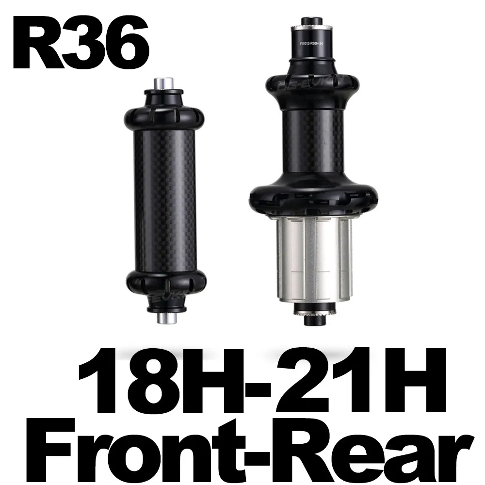 One pair(18-21H) OG-EVKIN, супер светильник, прямая тяга, Powerway R36, карбоновые, для шоссейного велосипеда, передние, 18H 20 H, задние, 21 H, 24 Отверстия, Аксессуары для велосипеда - Цвет: One pair(18-21H)