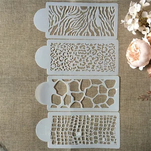 4 шт.компл. 26,5 см Цветочная Текстура DIY многослойный трафарет настенная живопись раскраска для скрапбукинга тиснильный альбом декоративный шаблон