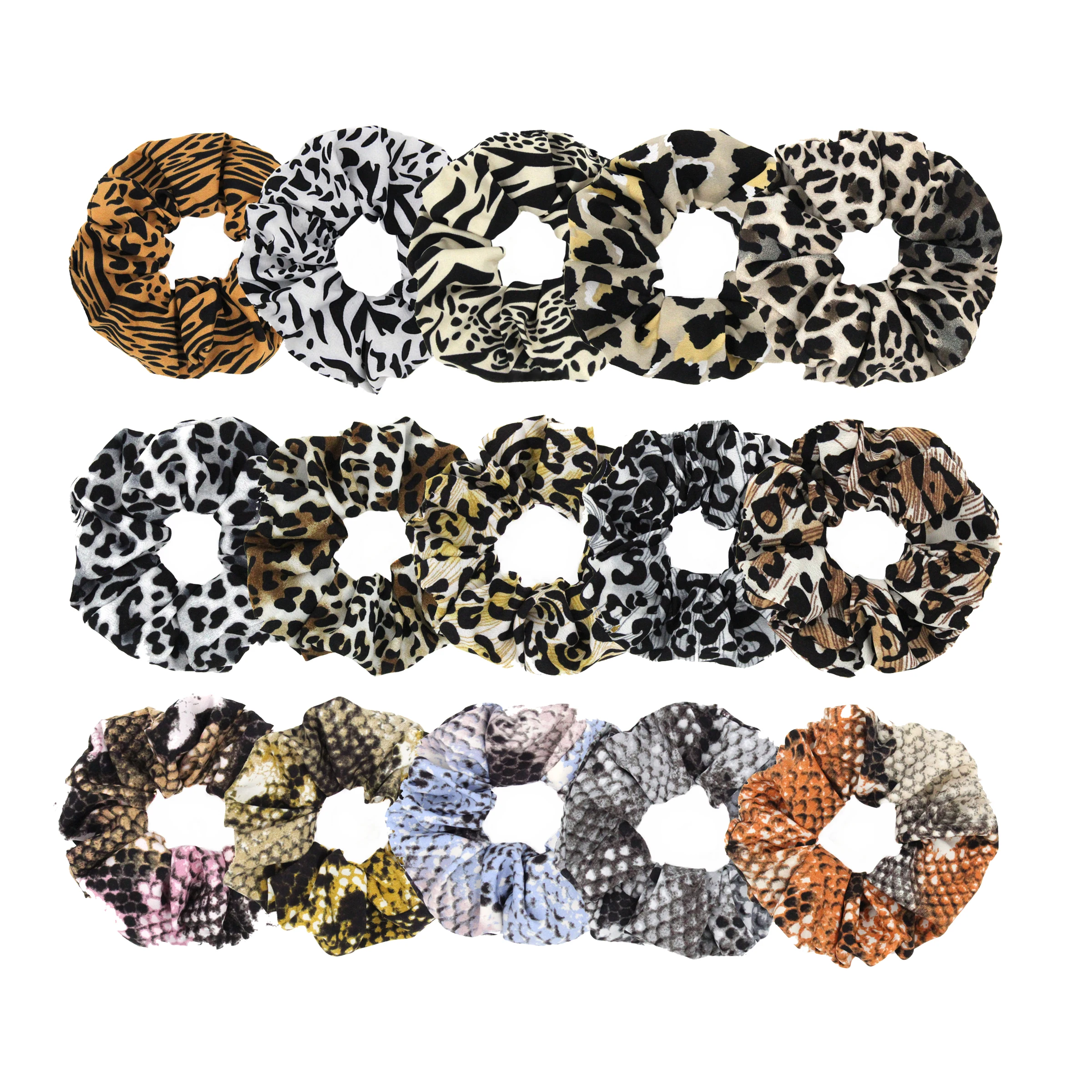 

Furling Girl 15 Colors Leopard Pattern Elastic Hair Bands Python Style Hair Scrunchies Zebra Design Hair Accessories for Women
